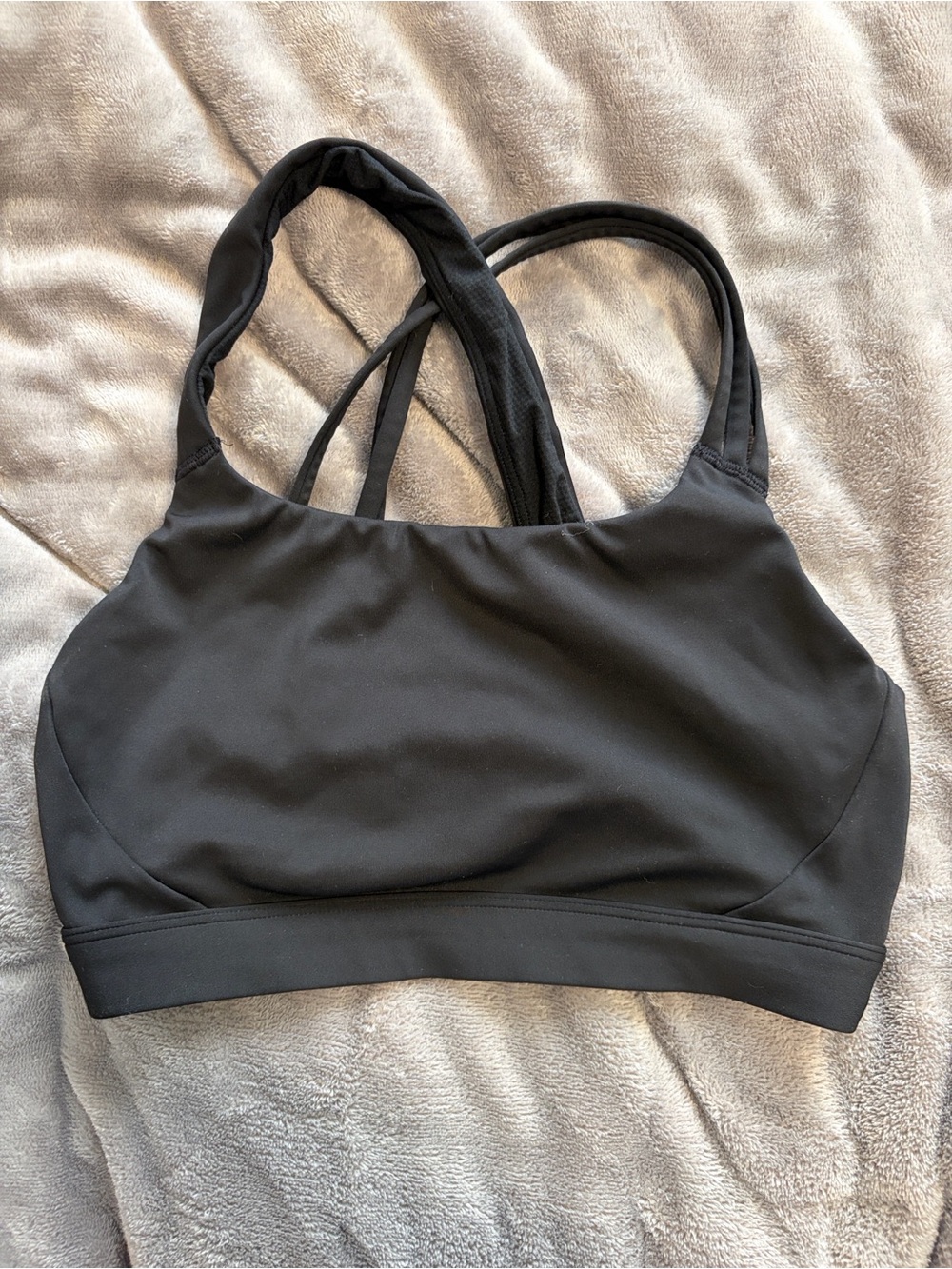 Athleta Black Strappy Medium-Impact Sports Bra
